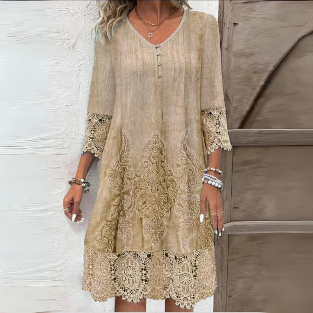 URSULE | Elegancka boho koronkowa sukienka