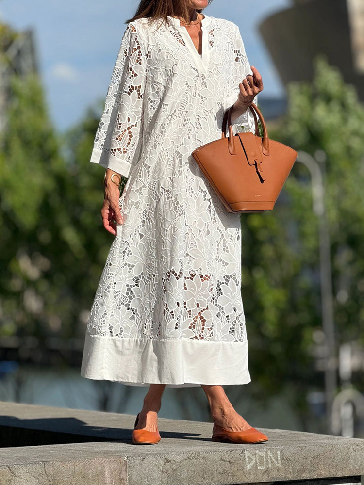 FRANCISCA | Elegancka Sukienka z Krawędziami
