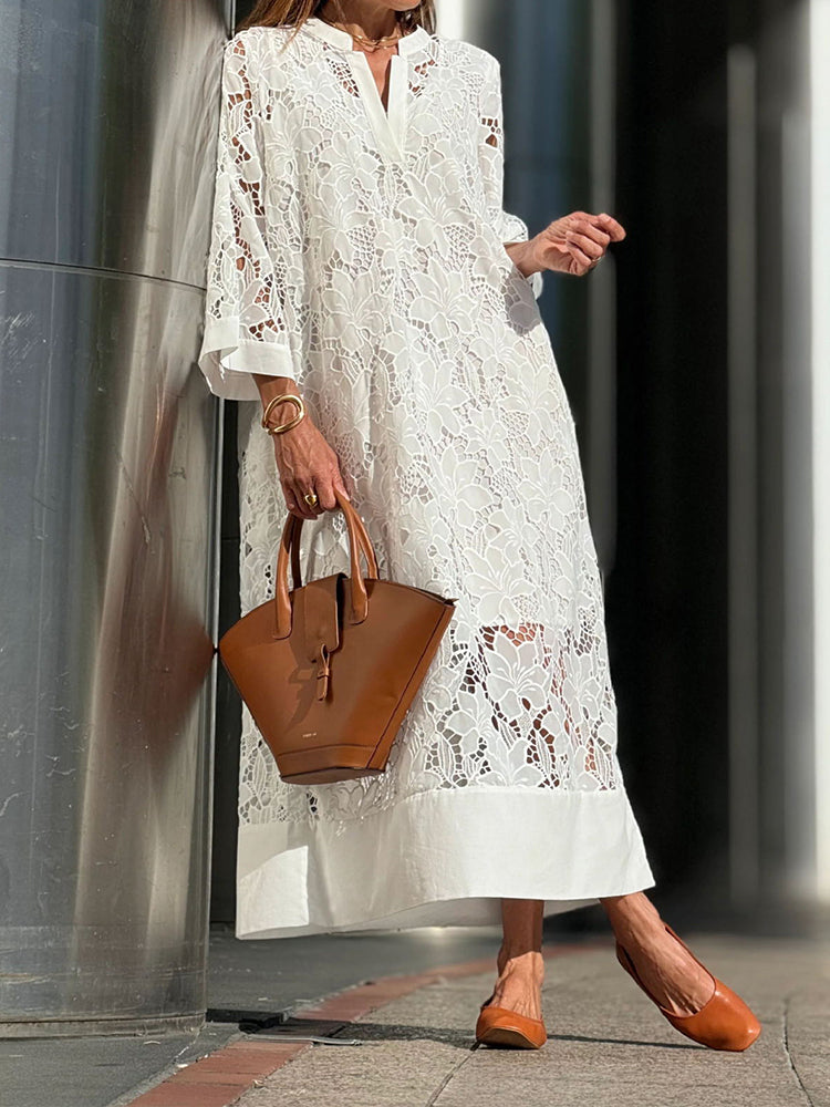 FRANCISCA | Elegancka Sukienka z Krawędziami