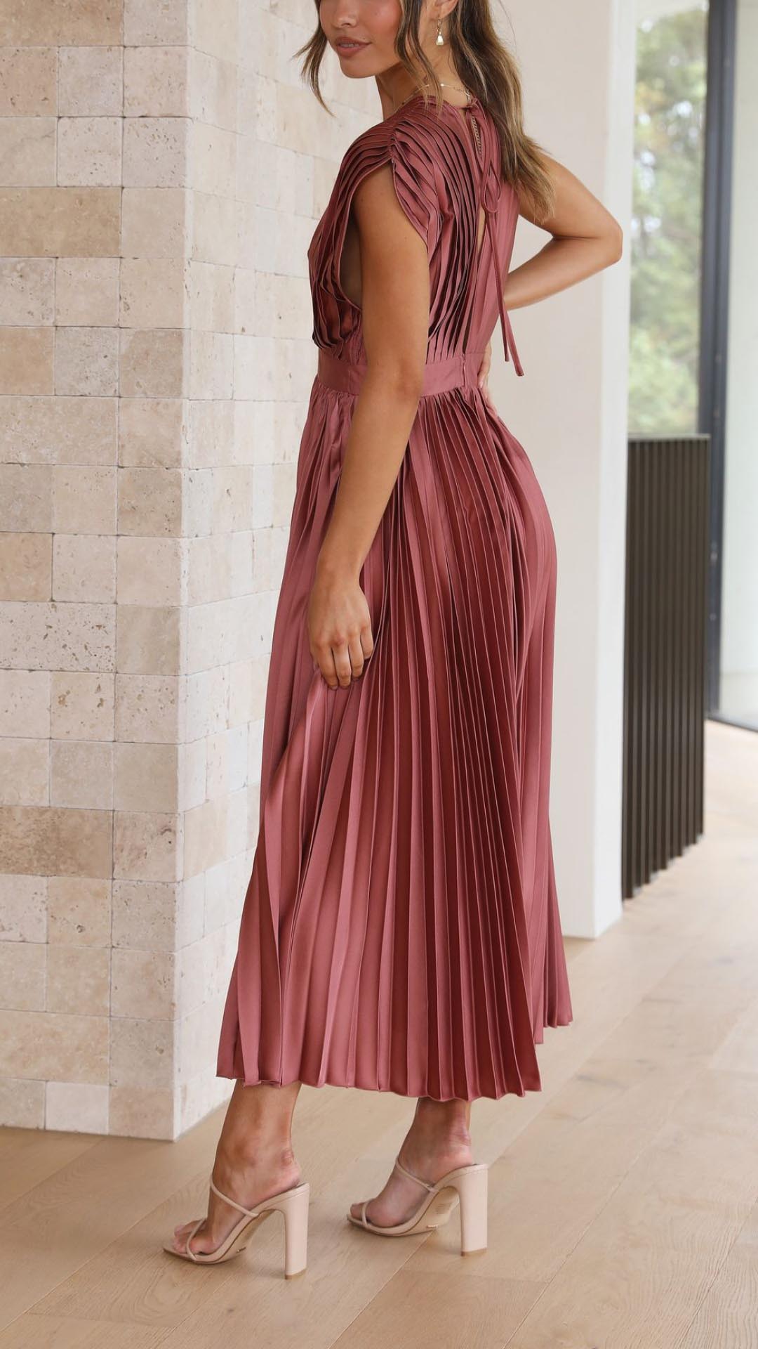 ALEXIS | Elegancka Sukienka z Faldami