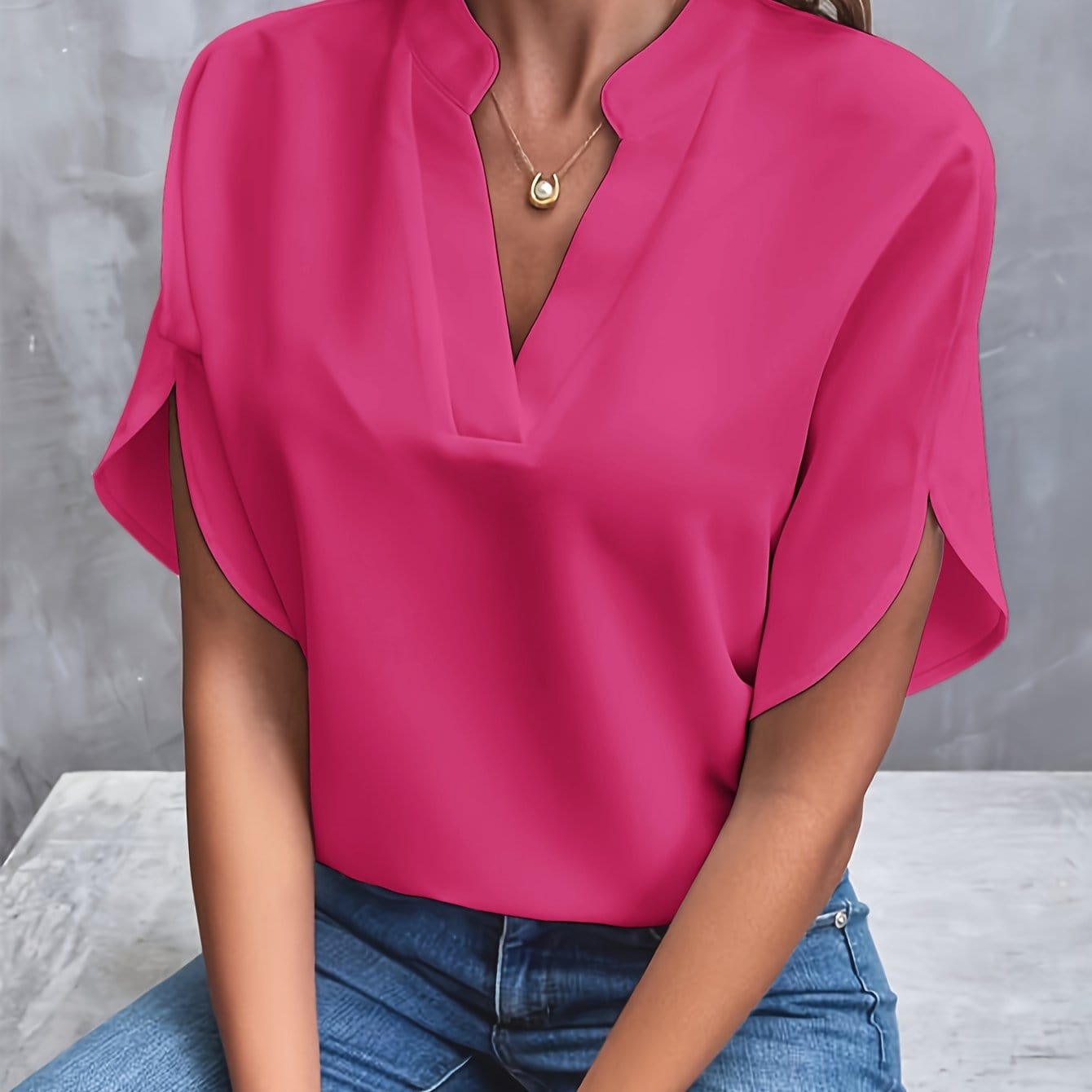 JULITA | Elegancka bluzka z drapowaniem