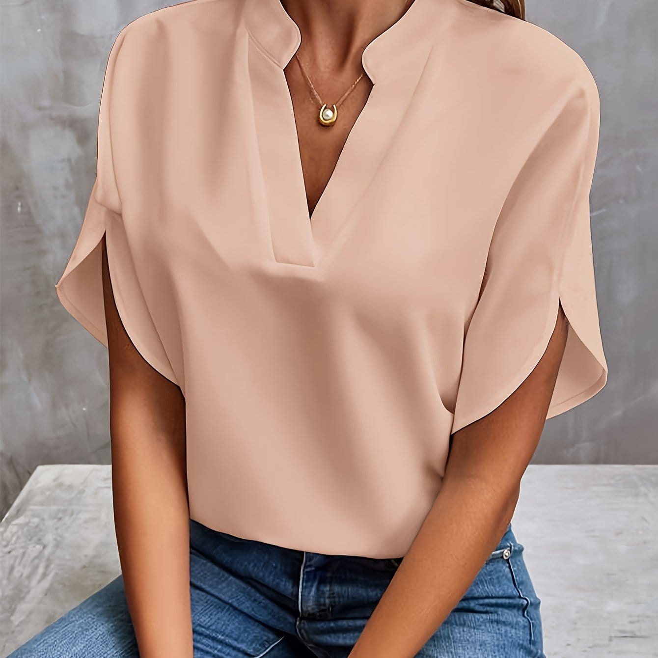 JULITA | Elegancka bluzka z drapowaniem