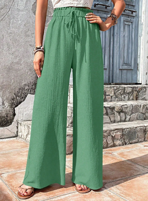 PAULA | Lekkie Letnie Spodnie Casual