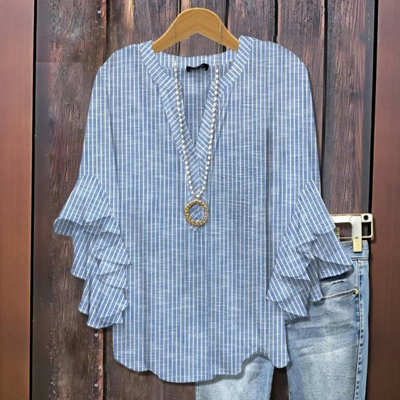 BOGU | Elegancka Bluzka w Paski