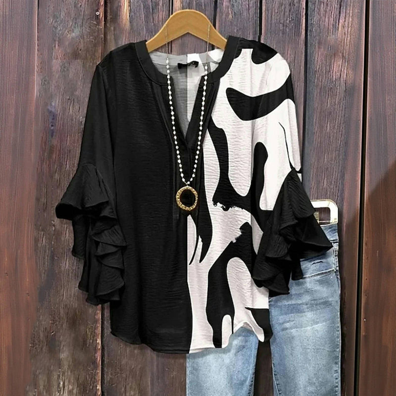 MARIES | Elegancka Bluzka w Wzory
