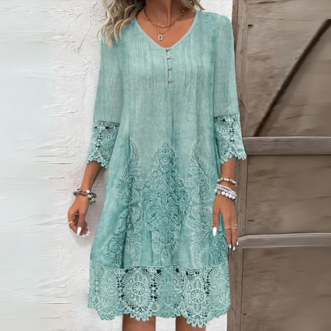 URSULE | Elegancka boho koronkowa sukienka
