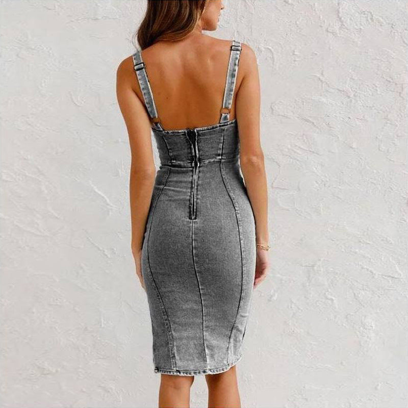 VERA | Elegancka Sukienka Dżinsowa