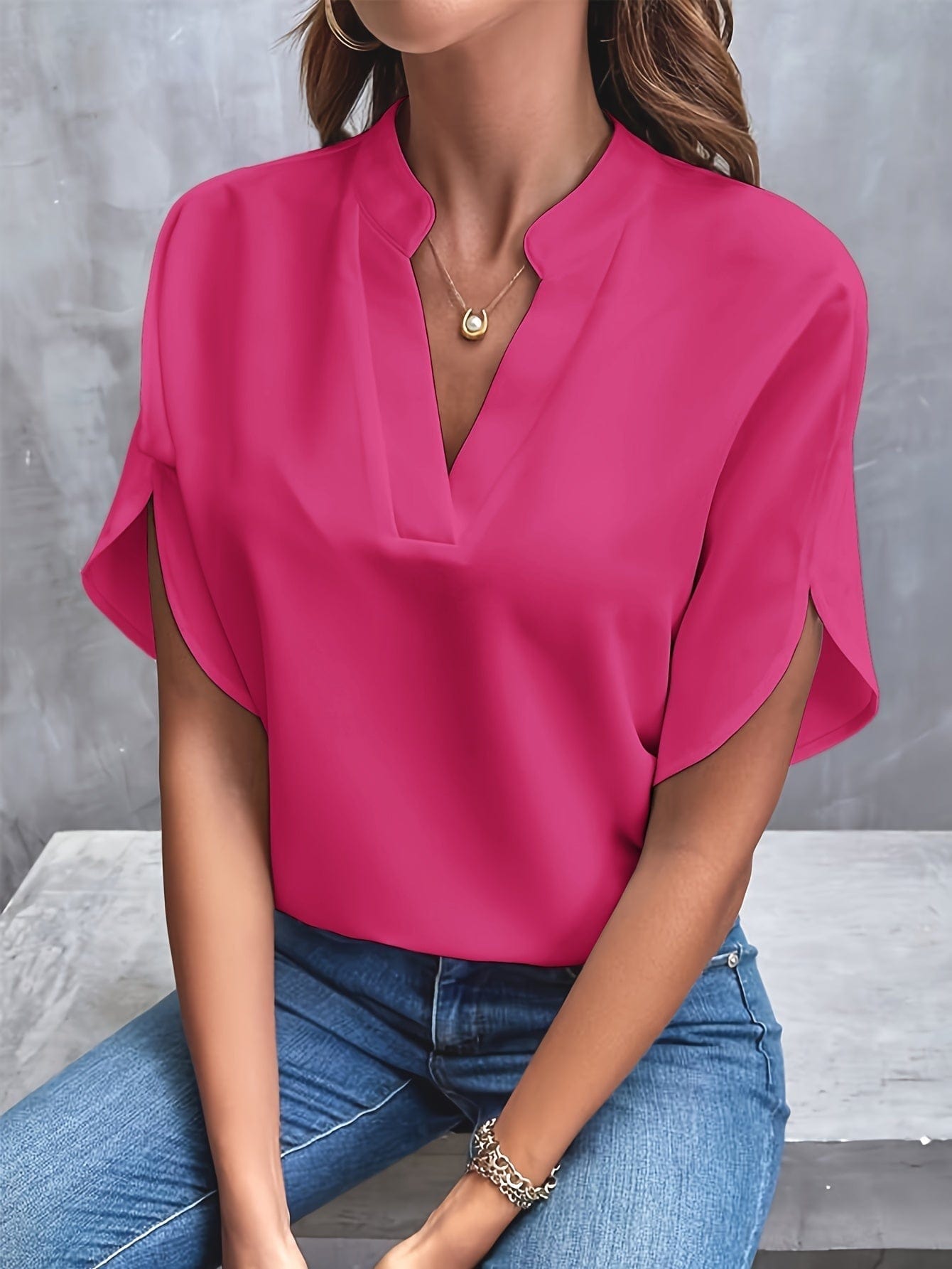 JULITA | Elegancka bluzka z drapowaniem