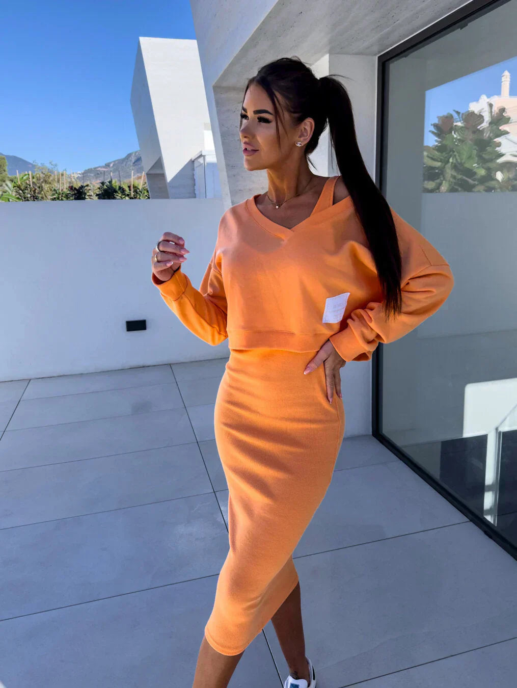 LARA | Zestaw sukienki i bluzy