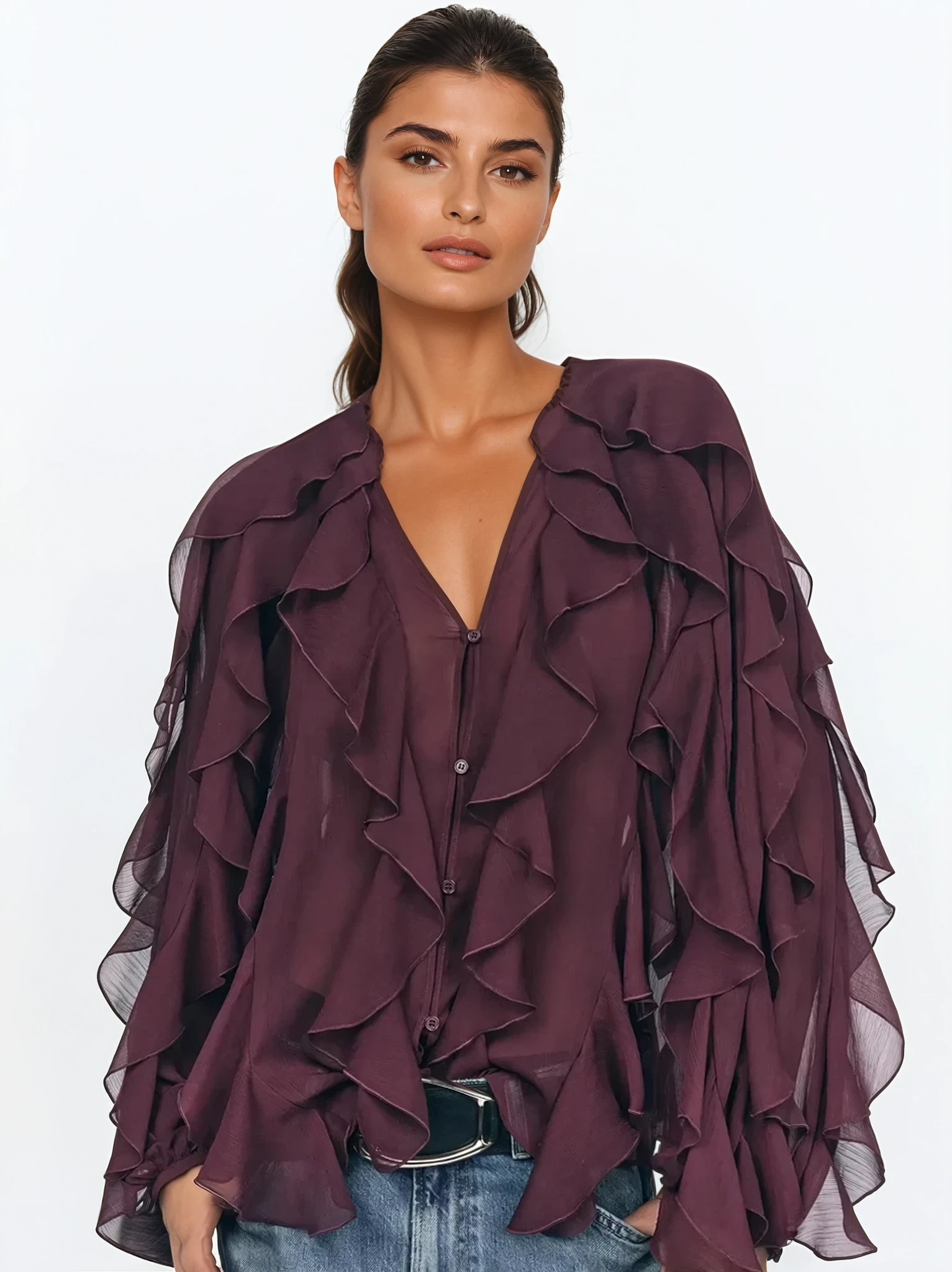 PILAR | Bluzka z falbanami