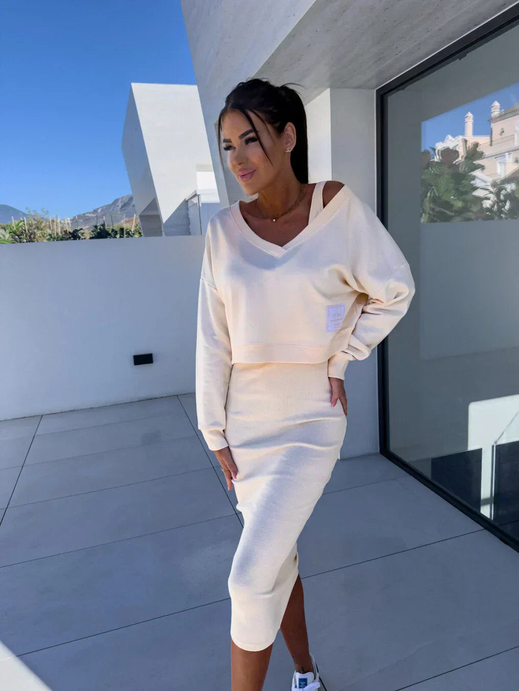 LARA | Zestaw sukienki i bluzy