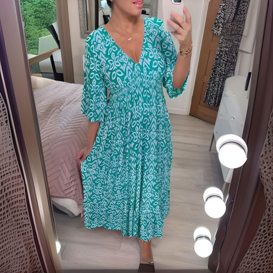 IWONA | Sukienka Boho w Print