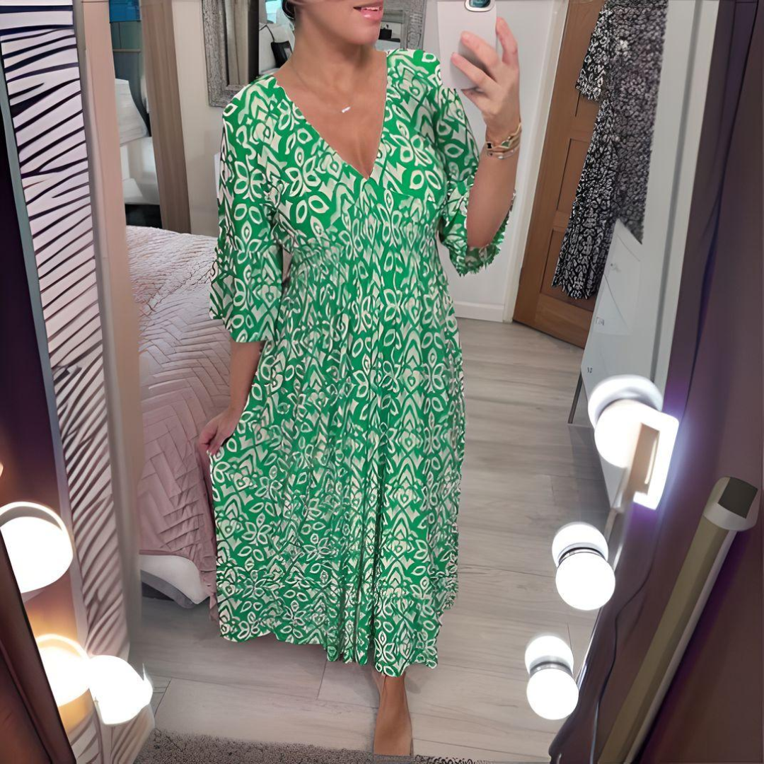 IWONA | Sukienka Boho w Print