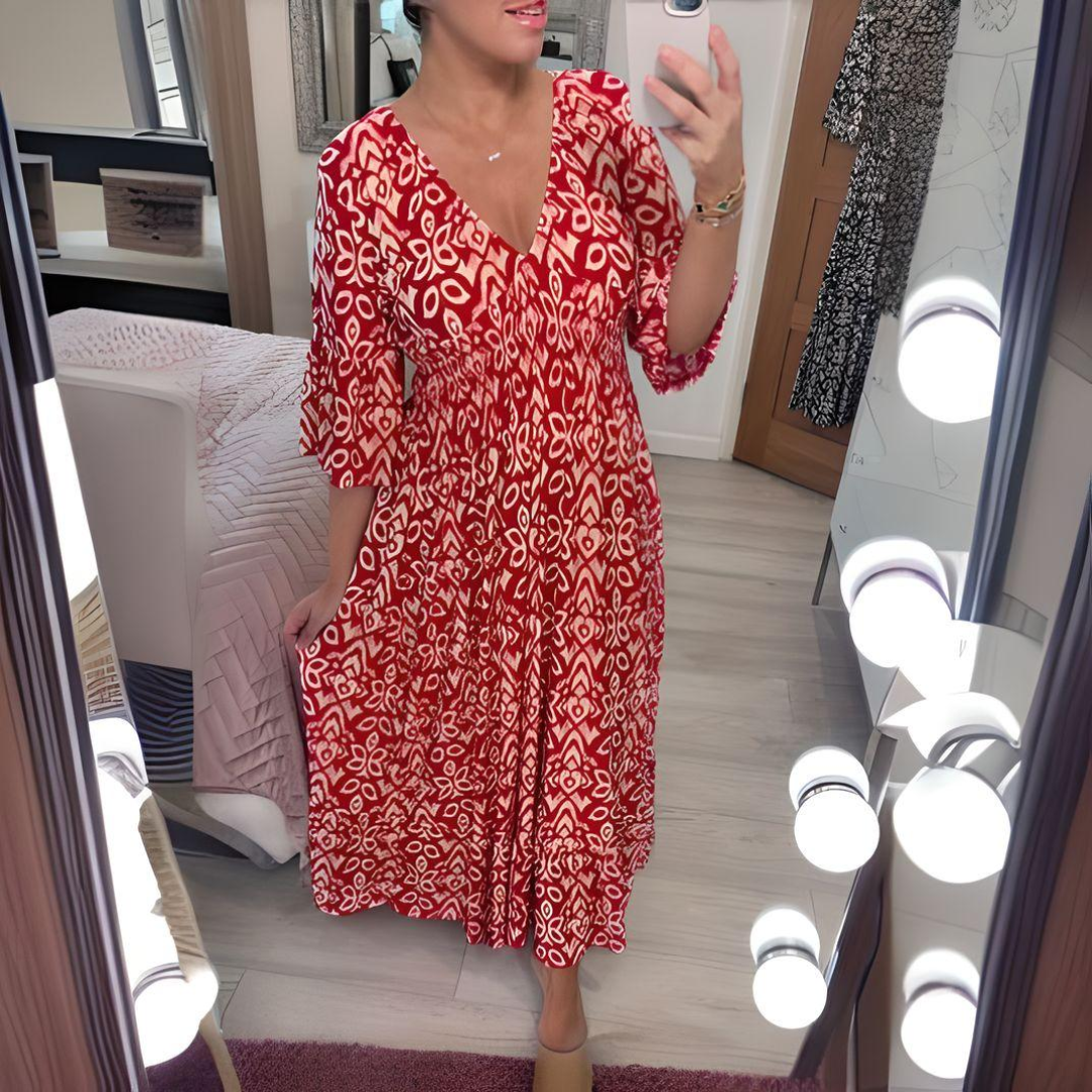 IWONA | Sukienka Boho w Print