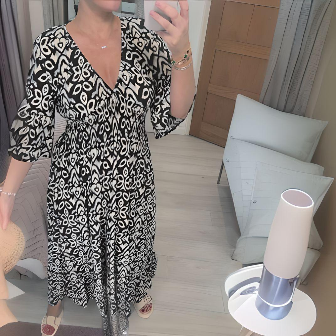 IWONA | Sukienka Boho w Print