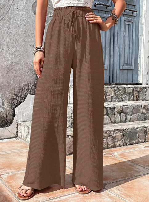 PAULA | Lekkie Letnie Spodnie Casual