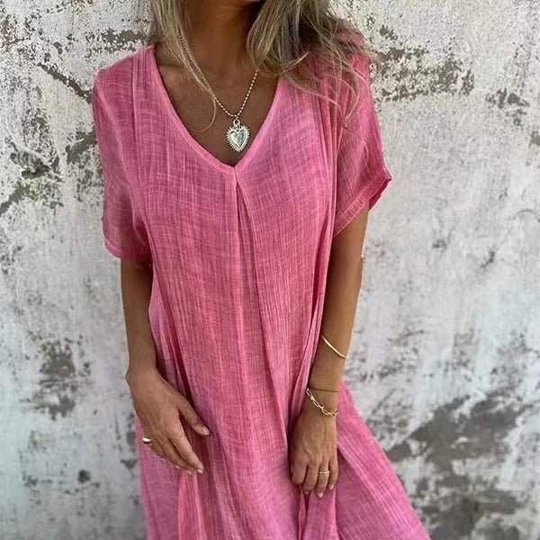 NINA | Lekka Maxi Sukienka o Luźnym Kroju