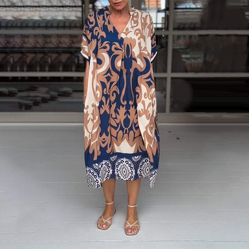 ANNELIA | Sukienka Boho z Zakryciem Brzucha